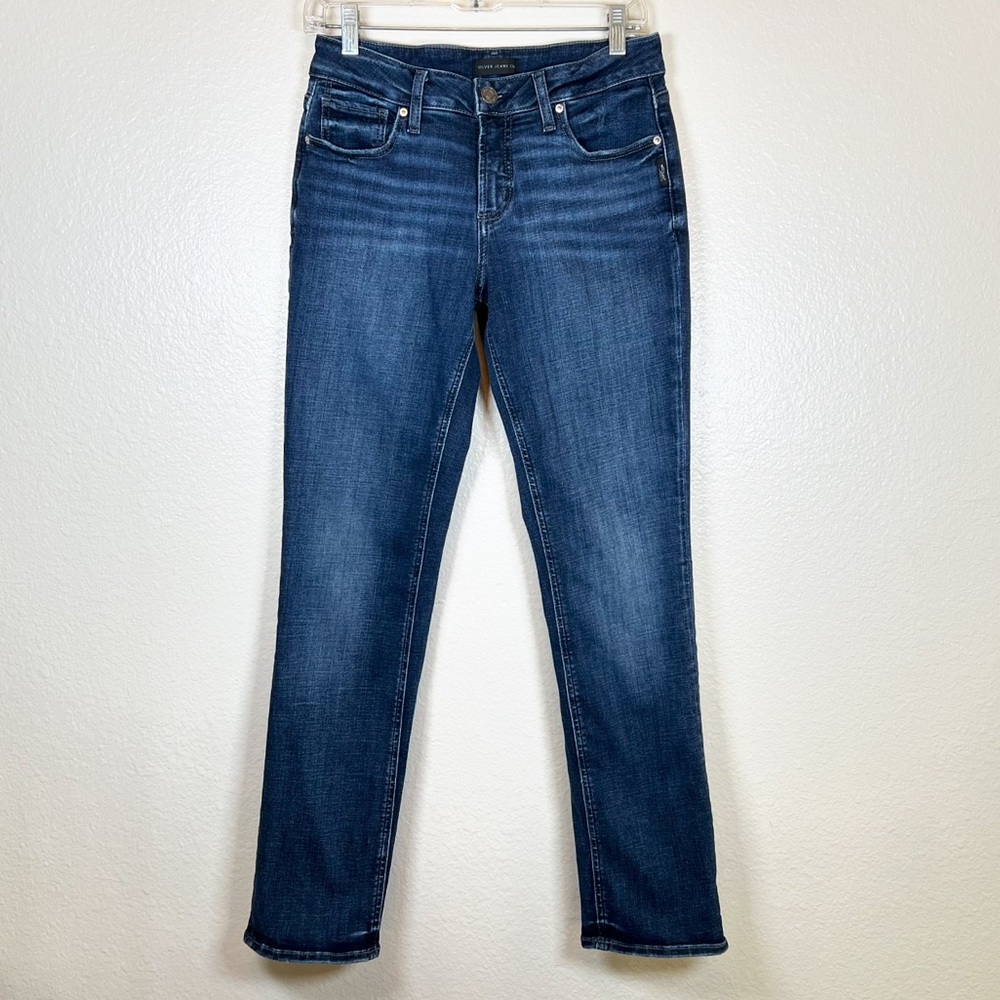 Silver Jeans Women's Straight Leg Jeans - Dark Blue Wash